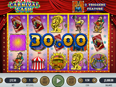 Carnival Cash pokie screen 1