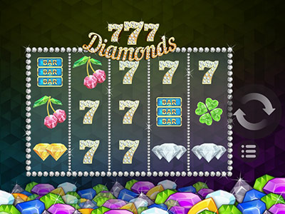 777 Diamonds pokie screen 2
