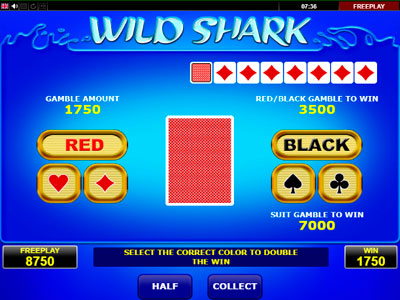 Wild Shark pokie screen 1