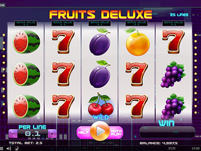 Fruits Deluxe pokie screen 1
