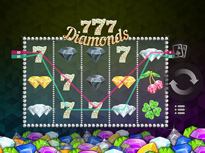 777 Diamonds pokie screen 1
