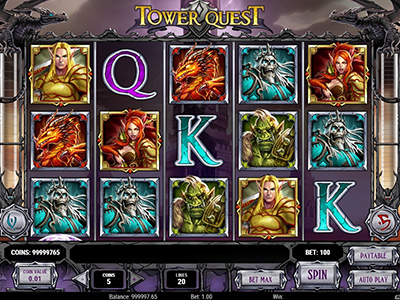 Tower Quest pokie screen 1