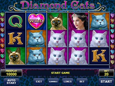 Diamond Cats pokie screen 1